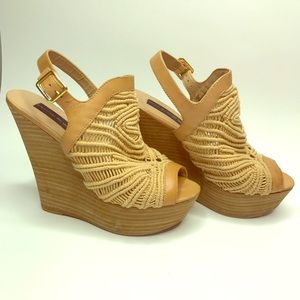 Steven Macrame Inspired spring summer Wedges